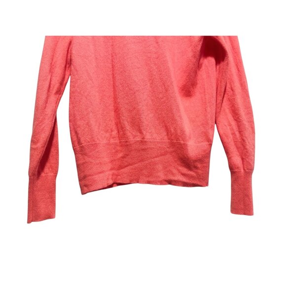 J.Crew 100% Cashmere Crewneck Sweater Women Small Orange Knit Tennis Preppy Fall - Picture 10 of 11